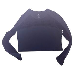 Good American Long Sleeve Fish Net Top